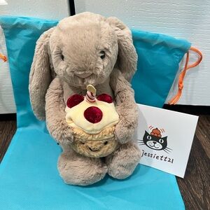 Jellycat Bashful Beige Bunny Birthday WithDustBag 100%Authentic NWT US S…